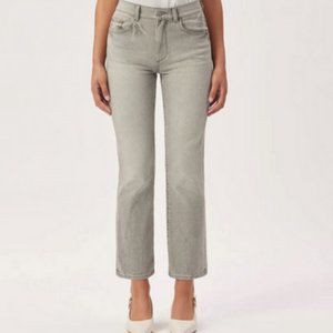 NWT DL1961 Patti Straight High Rise Vintage Ankle Jeans Light Smoke size 27